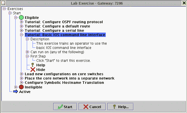 Lab Exercise Dialog