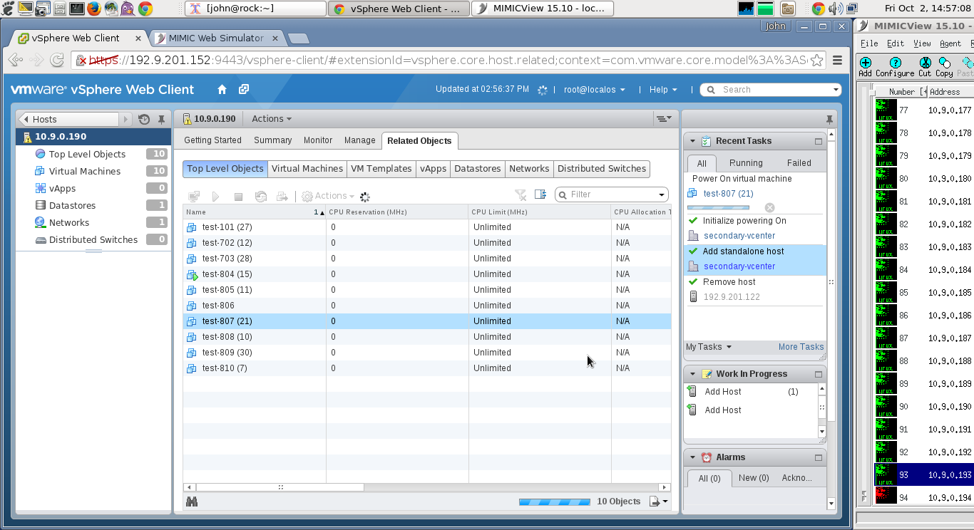 ESXi simulated  using MIMIC Simulator